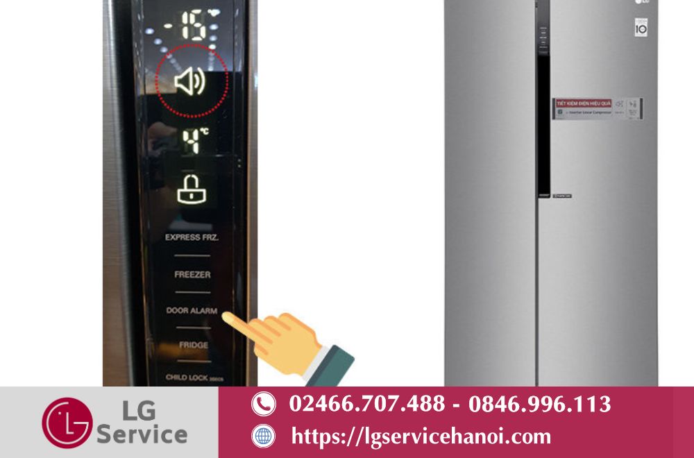 Bật chuông báo cửa để tránh thất thoát hơi lạnh ở tủ lạnh LG
